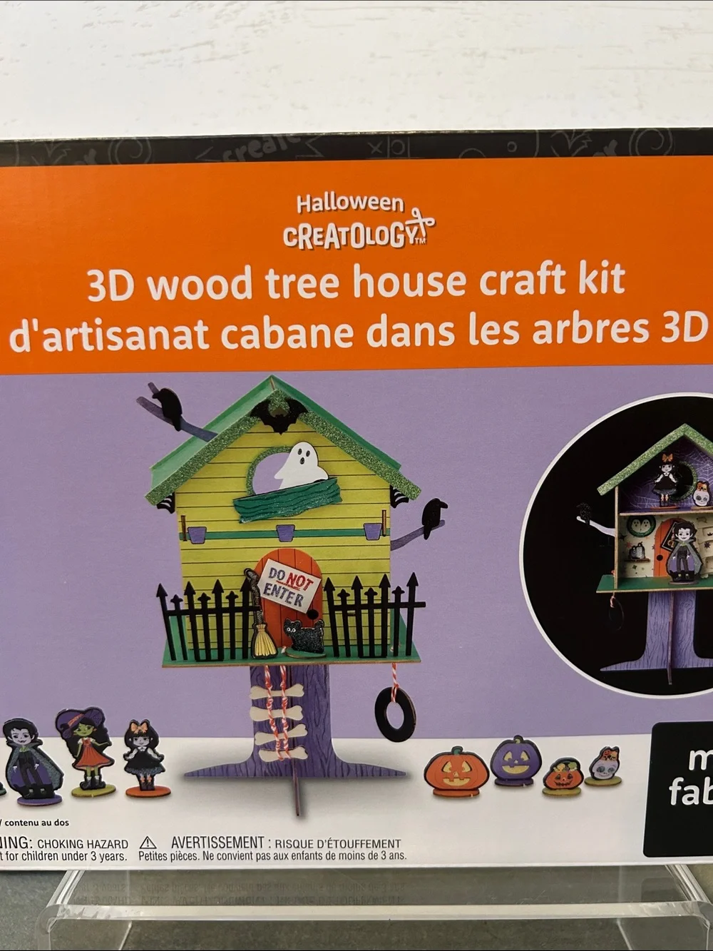 Creatology Halloween 3D Wood Tree House Craft Kit - Purple/Green